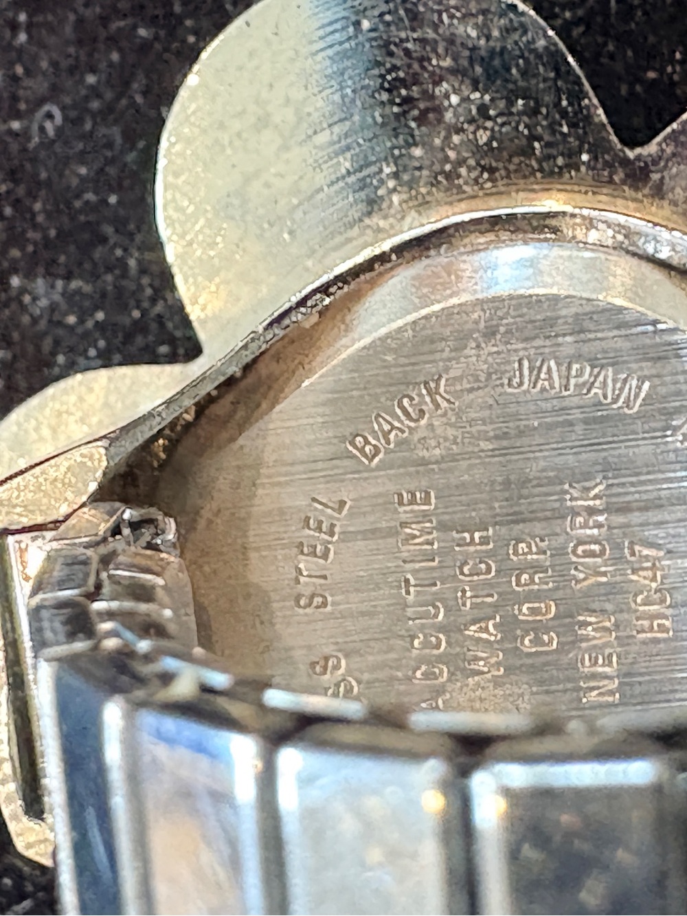 Vintage Accutime Flower Ring Watch Silver Tone - Picture 8 of 11